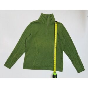 Eddie Bauer‎ Fisherman Knit Wool Angora Rabbit Blend 1/4 Zip Men's Medium